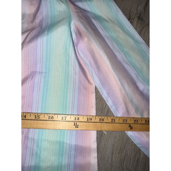 Vintage Schrader Sport Pastel Striped Shirt Dress Size 12 - Picture 9 of 10